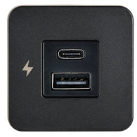 Scanstrut Tile indbygningstik USB-A & USB-C sort