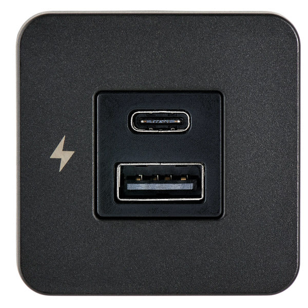 Scanstrut Tile indbygningstik USB-A & USB-C sort