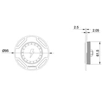 AquaAmp 100 rund trådløs lader 12V Qi2