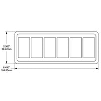 Blue Sea Systems Contura Mounting Panel 6pos