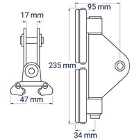 Ronstan Serie 22 Headboardvogn