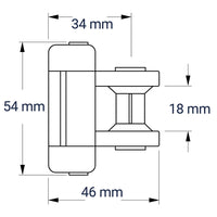 Ronstan S22 CB Intermediate Car , 57 x 47mm, LG Track