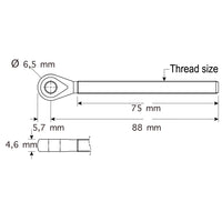 Ronstan øjeterminal 1/4" UNF