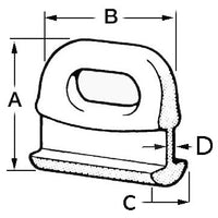 Sejlslæde med spor 10mm