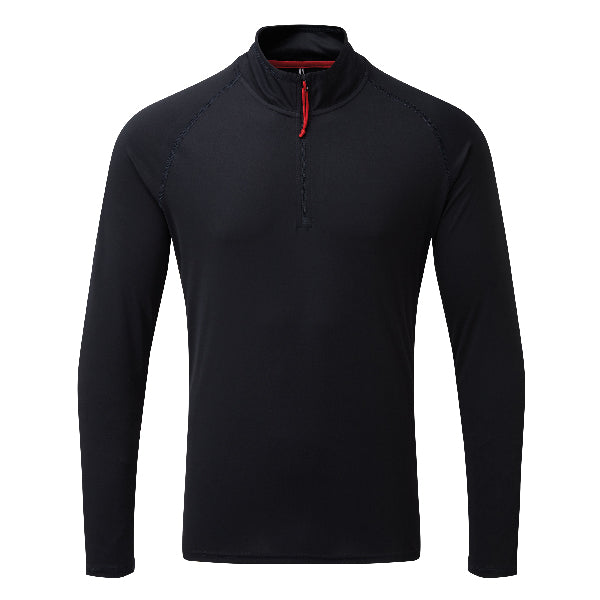 Gill UV009 Men's UV langærmet Zip T-shirt Navy