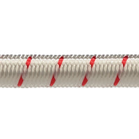 Robline elastik snor, Hvid/Rød - 1 mtr