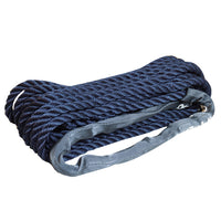 Robline fortøjning, øje med webbing, 3-slået Navy 10m
