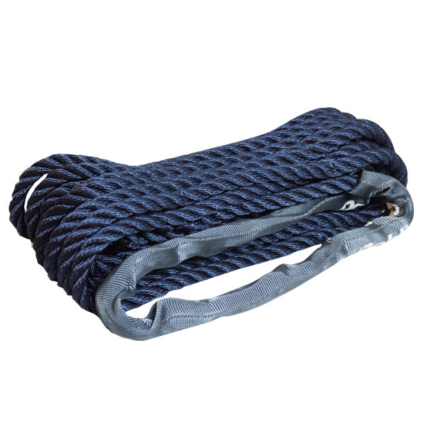 Robline fortøjning, øje med webbing, 3-slået Navy 10m