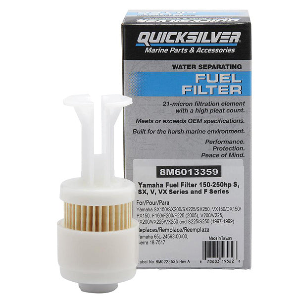 Quicksilver 8M6013359 Brændstoffilter, Yamaha S, SX, V, VX & F Series