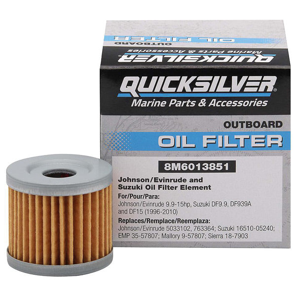 Quicksilver 8M6013851 Oliefilter til Suzuki/Johnson/Evinrude 9.9-15hk