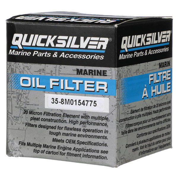 Quicksilver 8M0154775 Oliefilter til forskellige marinemotorer