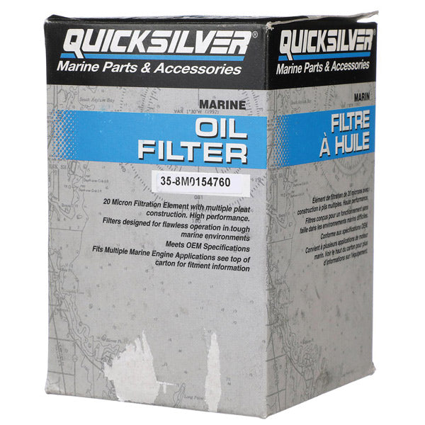 Quicksilver 8M0154760 Oliefilter til forskellige marinemotorer