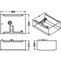 Brændstoftank plast 140 ltr.