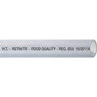 Klar pvc slange krydsvæv food quality 50mm, rulle