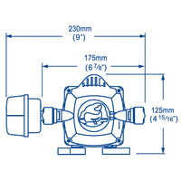 Whale aut trykv.pumpe 18l 12v. univ 3/4'' tils