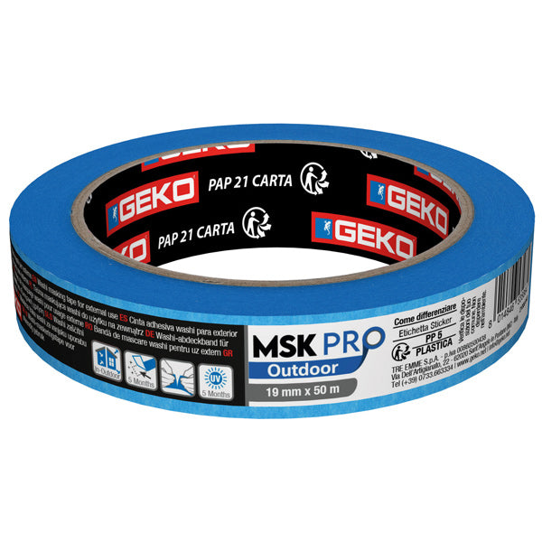Geko Pro outdoor Blå afdækningstape, 5 mdr UVR. X 50M