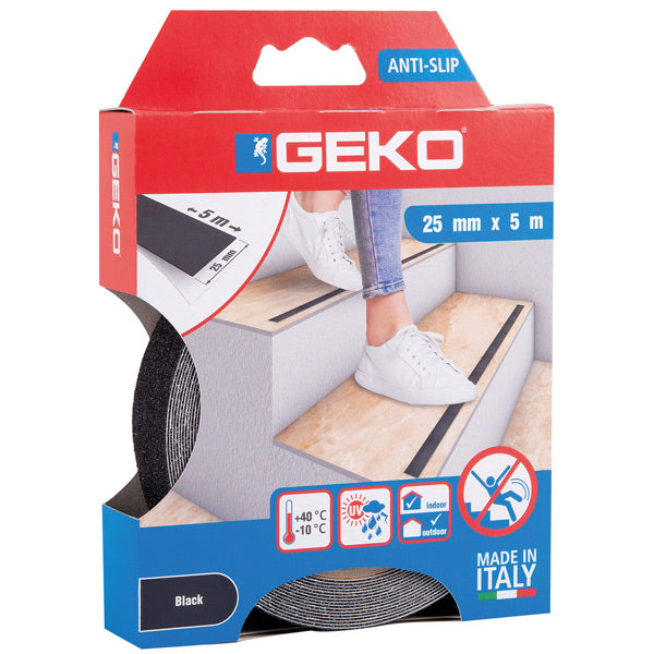 GEKO Skridsikker tape x 5 m sort