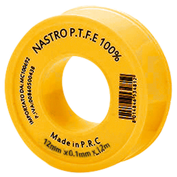 Geko Teflon P.T.F.E gul gevindtape til gas 12mm x 12m