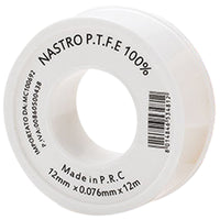 Geko Teflon P.T.F.E hvid gevindtape 12mm x 12m
