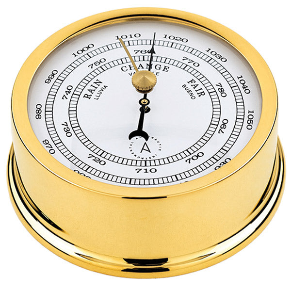 Autonautic atlantic 95 barometer Ø95/70 mm forgyldt messing
