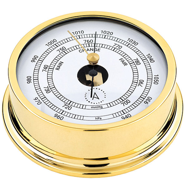 Autonautic pacific 120 barometer Ø120/110 mm forgyldt messing