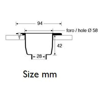Plastetui hvid med 27 mm studs til 1091280 & 1091300